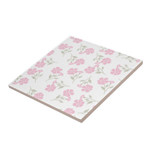 Elegante rosa Blumenmuster Keramikfliese für Zuhau