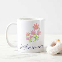 Elegante rosa Blumenstrauß Best Mom Design