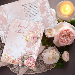 Elegante Rosa Blumenstrauß Teatro Sociale Bellinzo Dankeskarte