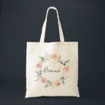 Elegante Rosa Blush Bloral Bridesmaid Tote Bag Tragetasche<br><div class="desc">Diese elegante rötlich-blumengeschmückte Totentasche ist das perfekte Hochzeitsgeschenk,  um Ihre Brautjungfrauen und Trauzeugin für eine moderne Hochzeit zu präsentieren. Das Design ist mit handgezeichnet rosa blüten Rose und Pfannkuchen mit grünen und grauen Blätter,  inspirierend natürliche Schönheit.</div>