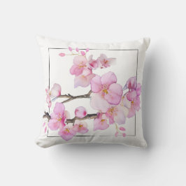 Elegante Rosa Blütenblütenblütenblüten Kissen