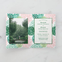 Elegante rosa Blütenblütenhochzeit, individuell an