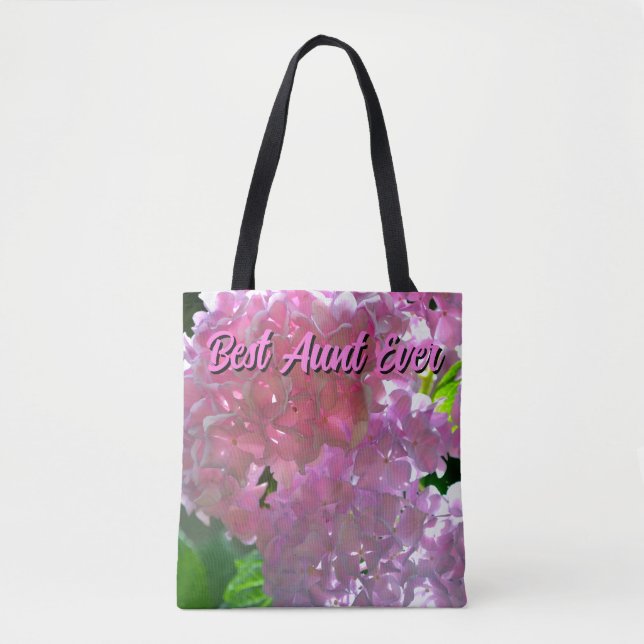 Elegante Rosa Boho Blumen Blume Hydrangeas Tasche (Vorderseite)