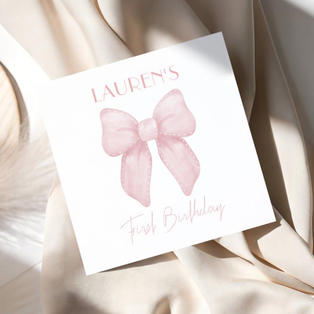 Elegante Rosa Bow Girl Serviette (Von Creator hochgeladen)