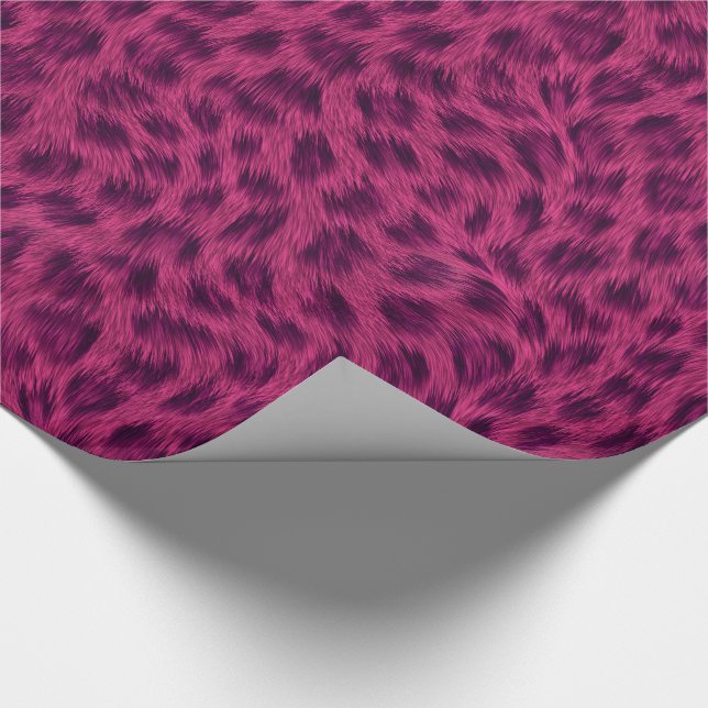 Elegante rosa Cheetah Animal Print Geschenkpapier (Ecke)