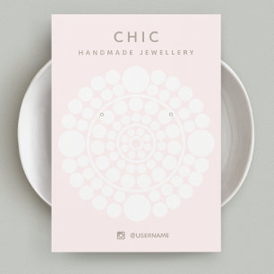 Elegante rosa Circle Motif Earring Display Card