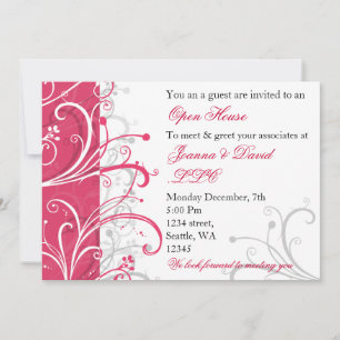 elegante rosa Corporate Party Einladung