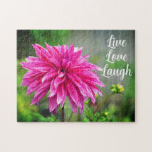 Elegante Rosa Dahlia Garden Blume Motivierend