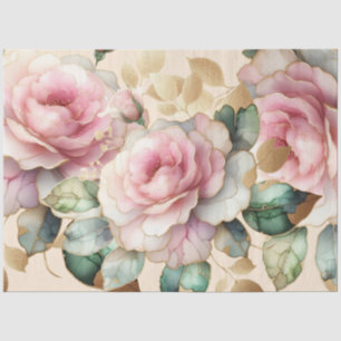 Elegante Rosa Dekoupage & Gift Wrap Seidenpapier