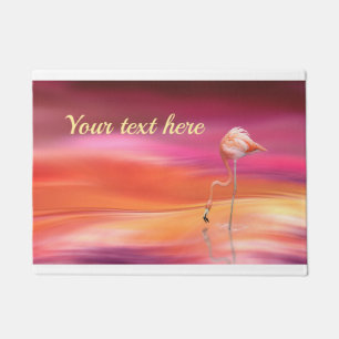 Elegante rosa Flamingo Surreal Pastelle personalis Fußmatte