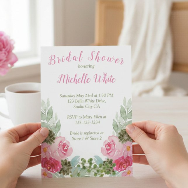 Elegante rosa Floral Wasserfarbe (Von Creator hochgeladen)