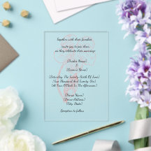 Elegante Rosa Florale Acryl Hochzeit