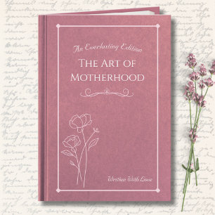 Elegante rosa florale Storybook Muttertags-Foto Karte