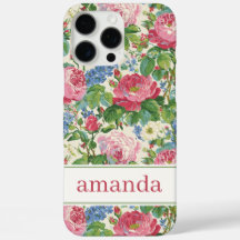 Elegante rosa florale Wasserfarbe personalisiert