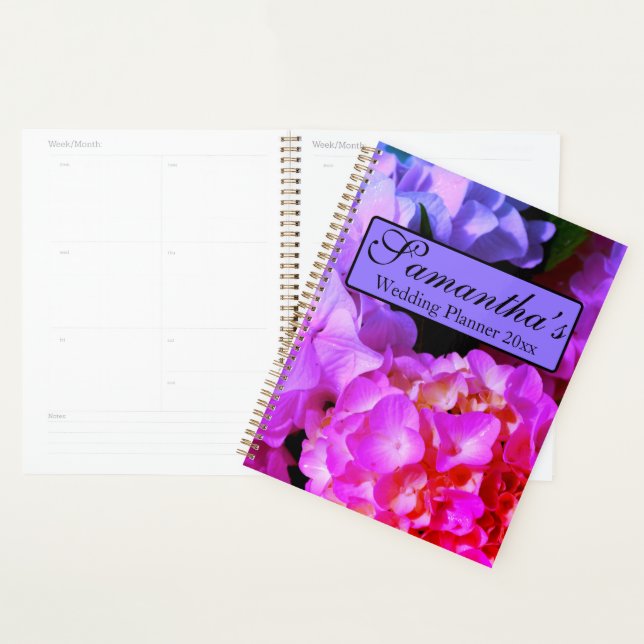 Elegante, rosa Fuchsienrosa, violette Blumen Planer (Anzeige)