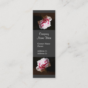 Elegante rosa Gartennelken-Blumen-Geschäfts-Karte Mini Visitenkarte