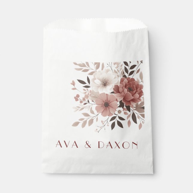 Elegante Rosa Gastgeschenk Hochzeit Bag Geschenktütchen (Vorderseite)