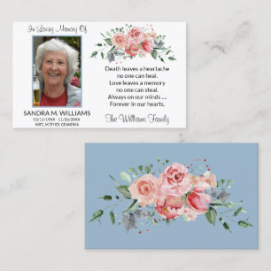 Elegante Rosa-Gedenkkarte Visitenkarte