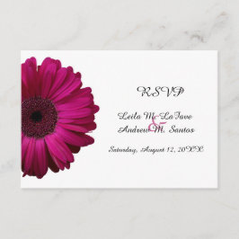 Elegante Rosa Gerbera Daisy Wedding RSVP Card Karte