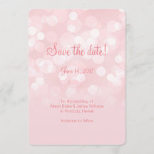 Elegante, rosa, glitzernde Buch-Save the Date-Kart