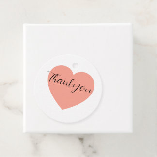 Elegante rosa Herz-Dankeschön-Hochzeitsgeschenk-An Geschenkanhänger