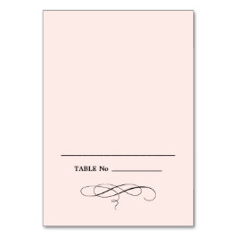 Elegante, rosa Hochzeiten Platzkarten Tischnummer