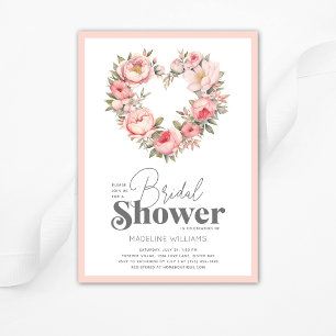 Elegante rosa Hochzeitsdusche Einladung