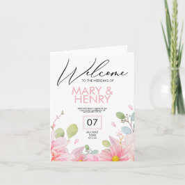 Elegante Rosa Hochzeitsfeier Einladung Postkarte