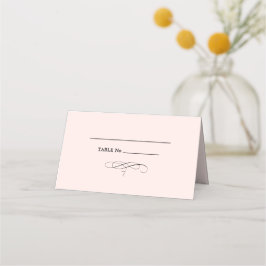 Elegante, rosa Hochzeitstisch-Platzkarten Platzkarte