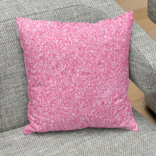 Elegante Rosa Imitate Glitzer & Glitzern Kissen