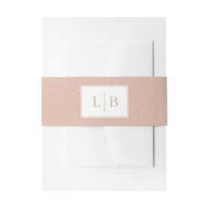 Elegante rosa Initialen Punkte Einladungsbanderole