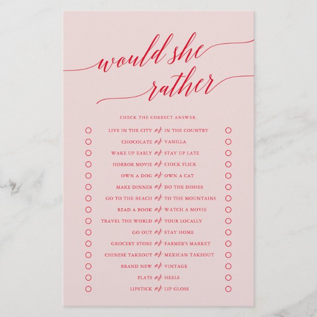 Elegante Rosa Kalligraphie würde sie eher spielen Flyer (Vorne)