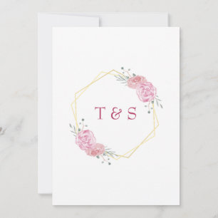 Elegante rosa Kirschblüten Hochzeitseinladung Einladung