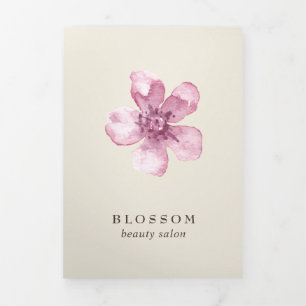 Elegante rosa Kirsche Blossom Salon Trifold Brosch Dreifach Gefaltete Karte