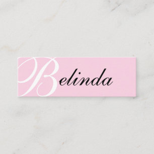 Elegante rosa klassische Typografie, moderne Monog Mini Visitenkarte