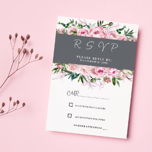 Elegante rosa Korallenpest Blütenblütenblüte Somme Einladung