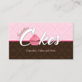 Elegante rosa Kuchen und Kuchen Nachtisch Bäckerei Visitenkarte