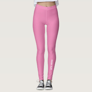 Elegante, rosa Leggings Ihren Logo-Namen hinzufüge
