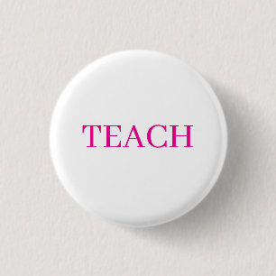Elegante rosa Lehrerin Lehrerin Pin Button