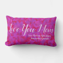 Elegante Rosa Liebe Sie Mama Personalisierte Namen