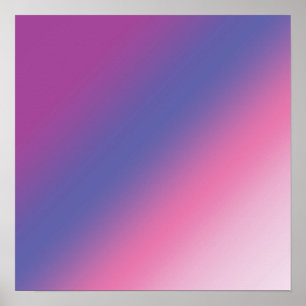 elegante rosa lila blaue ombre Steigung bunt Poster