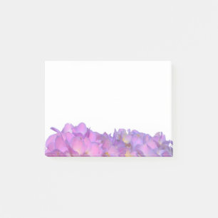 Elegante, rosa, lila Blumendörfchen Hydrangeas Post-it Klebezettel