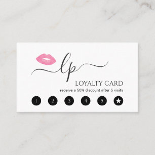 Elegante Rosa Lips handgeschriebene Skriptkalligra Treuekarte