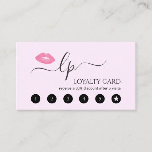 Elegante Rosa Lips handgeschriebene Skriptkalligra Treuekarte