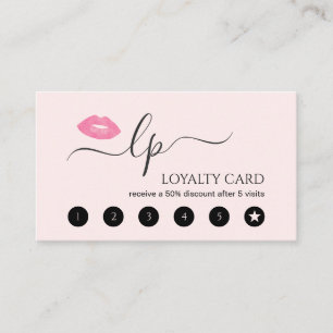 Elegante Rosa Lips handgeschriebene Skriptkalligra Treuekarte