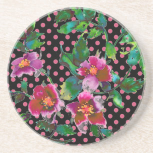 Elegante rosa-magenta-Aquarell-Blumenrosen Getränkeuntersetzer