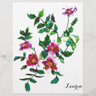 Elegante rosa magenta Aquarellfarben Rose