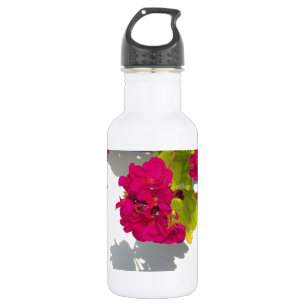 Elegante rosa-magenta-rote Blüten Blumen Trinkflasche