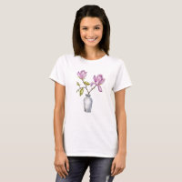Elegante rosa Magnolie Aquarell