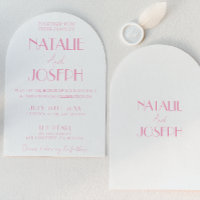 Elegante rosa minimalistische gebogene Hochzeit